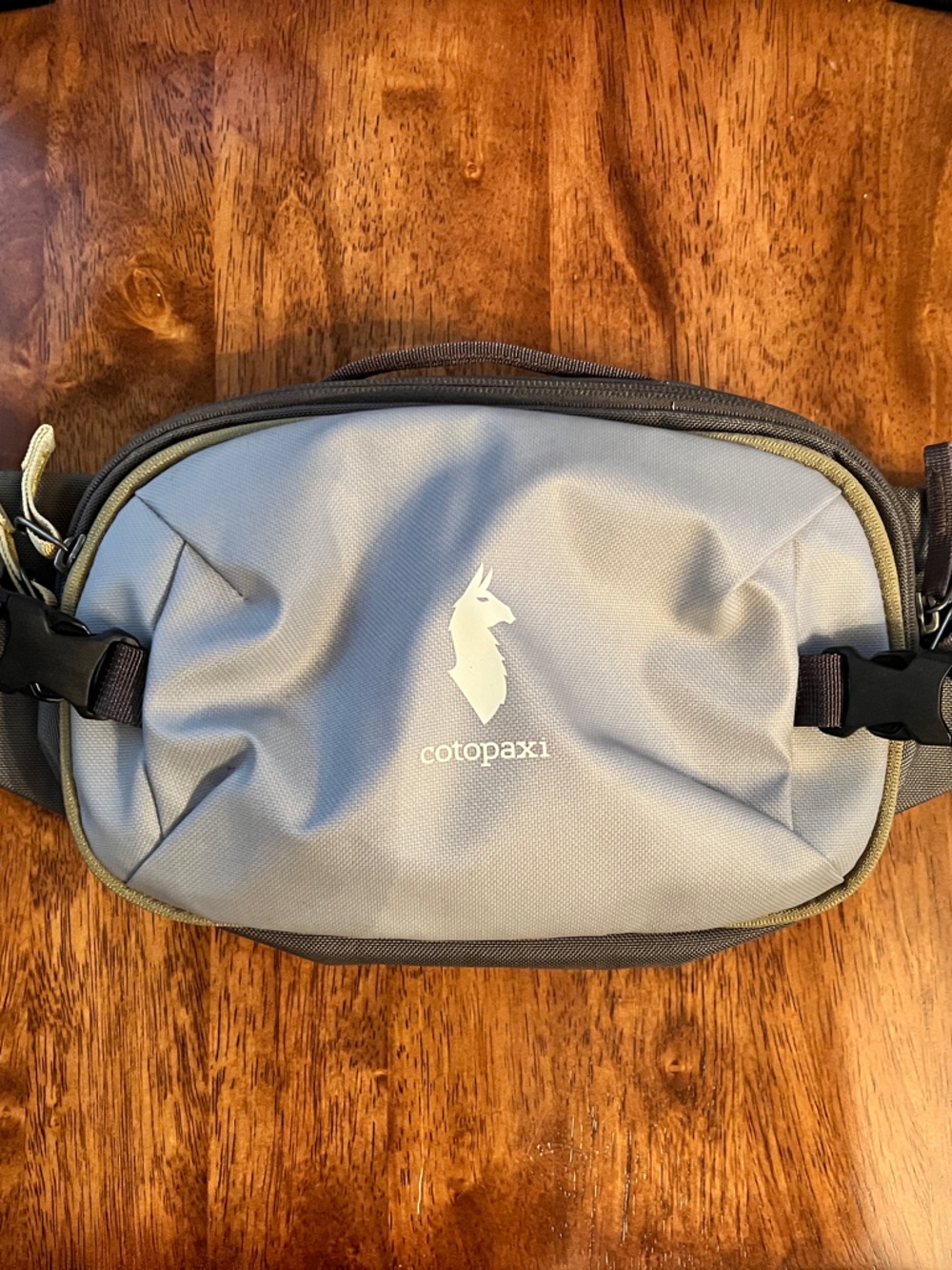 cotopaxi Light Gray Travel Waist Pack with Dark Trim - 3L